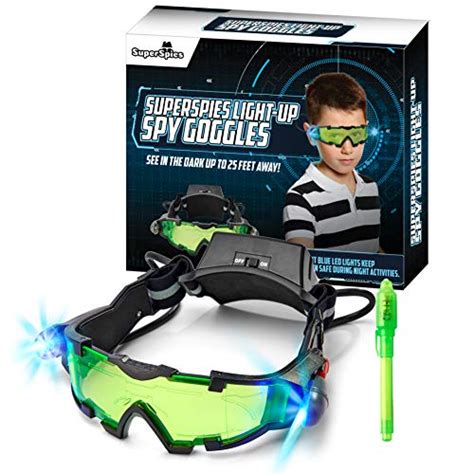 STICKY LIL FINGERS Light-up Spy Goggles Plus Invisible Ink Pen Spy Gear ...