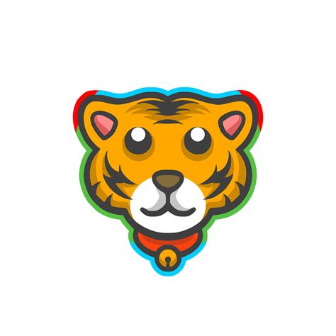 Tiger head cartoon 24762239 Vector Art at Vecteezy