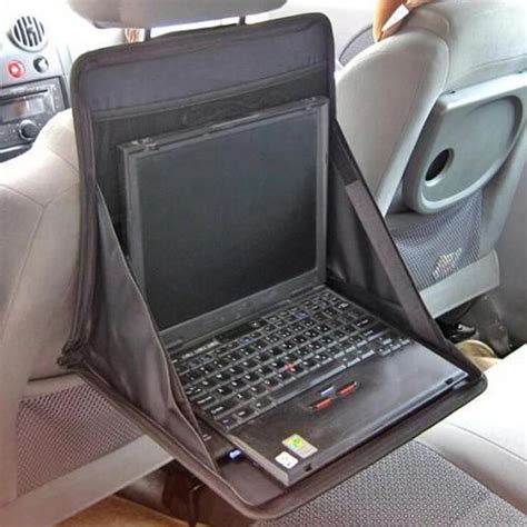 Foldable Car Laptop Stand Car Seat Laptop Holder Tray Bag Mount Back Seat Work Desk-in Shelves ...