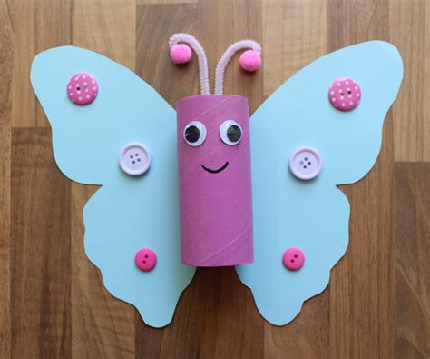 Toilet Roll Butterfly fun project for kids - Once a Duckling