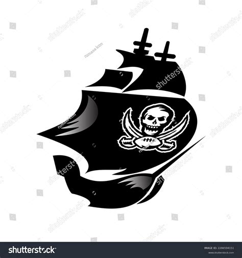 Pirate Ship Logo Design Vector Illustration Stock Vector (Royalty Free) 2286594151 | Shutterstock