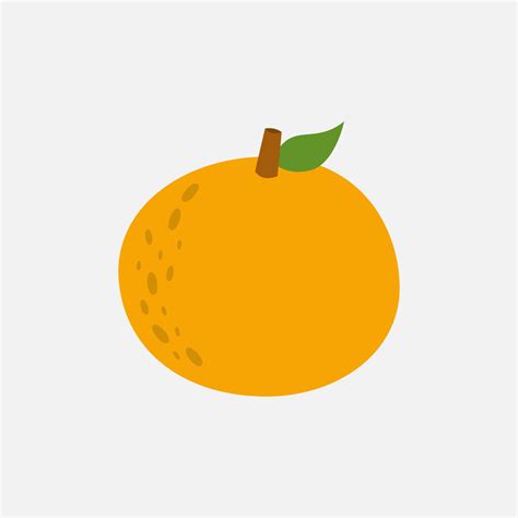 orange or tangerine clip art vector illustration for design decorations ...