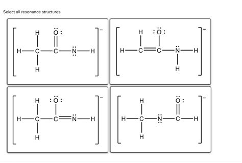 Solved Select all resonance structures. H O H:O O: | Chegg.com