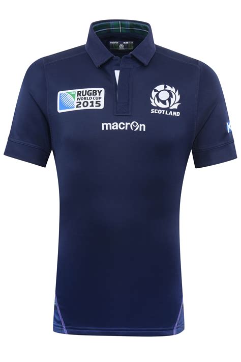 Scotland Rugby Macron Rugby World Cup 2015 Home Shirt – Rugby Shirt Watch