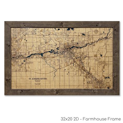 St. Joe River Map | Wooden Maps | thirtyAXIS