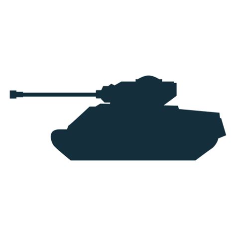 Military tank silhouette military - Transparent PNG & SVG vector file