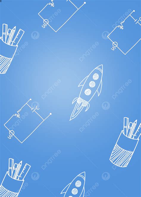 Blue Simple Cartoon Background, Blue, Stationery, Cartoon Background Image for Free Download