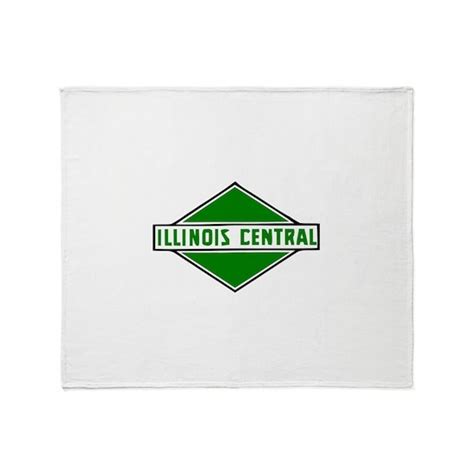 Illinois Central Railroad logo Throw Blanket by ChudnowMuseum - CafePress