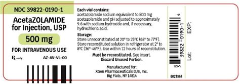 Acetazolamide: Package Insert / Prescribing Information