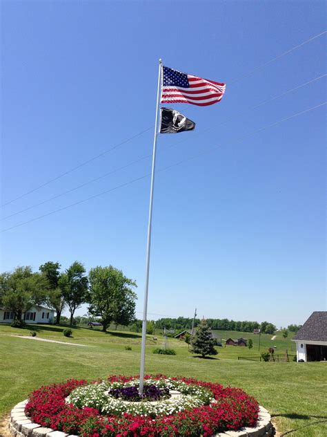 Our flag pole. Flagpole Landscaping Ideas, Amazing Landscaping Ideas, Small Yard Landscaping ...