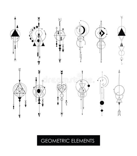 Pack of High Quality Geometric Elements. Stock Vector - Illustration of ...