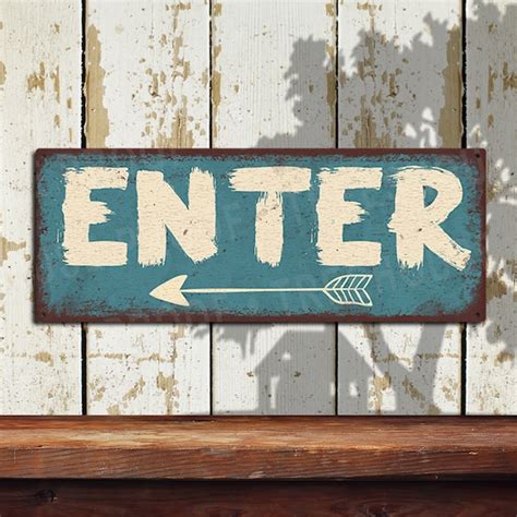 Enter Here Sign - Etsy