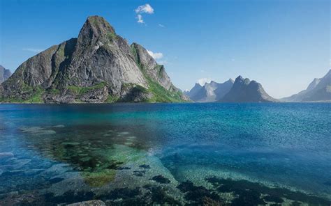 nature, Landscape, Mountain, Island, Lofoten, Norway, Summer, Water ...