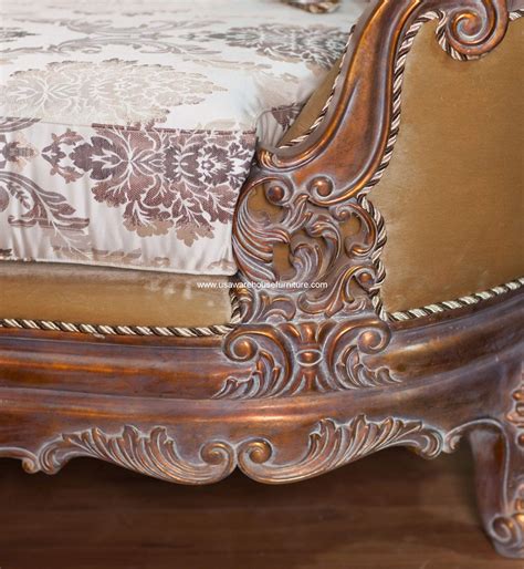 Victorian Wood Trim Sofa - USA Warehouse Furniture