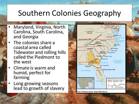 Southern Colonies Geography And Climate