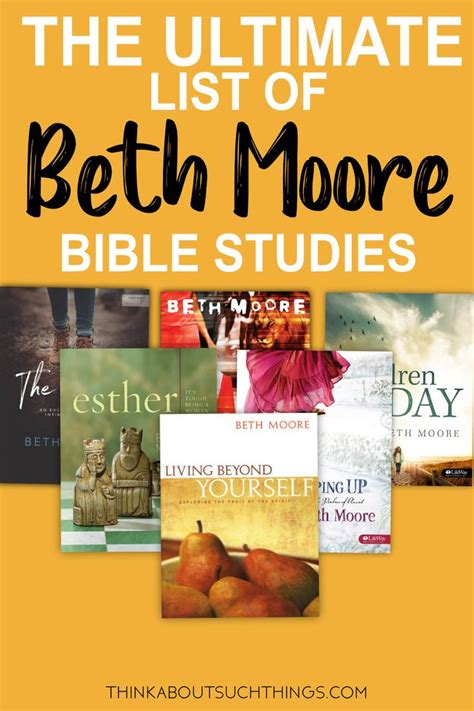 The Ultimate List of Beth Moore Bible Studies | Beth moore bible study, Beth moore, Bible study