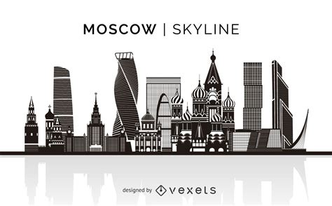 Moscow Silhouette Skyline Vector Download