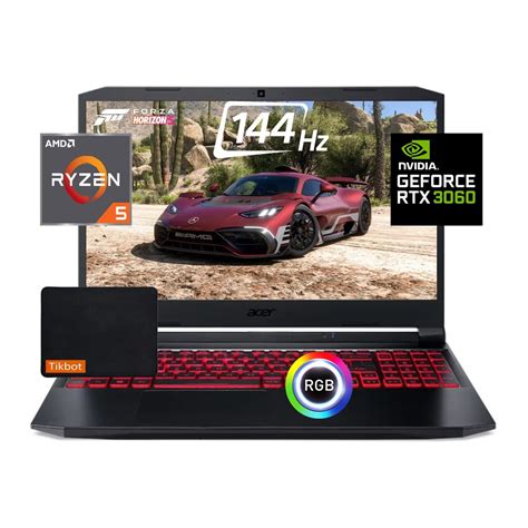 Acer Nitro 5 15.6" 144Hz FHD Gaming Laptop, AMD Ryzen 5 5600H, Nvidia GeForce RTX 3060, RGB BK ...