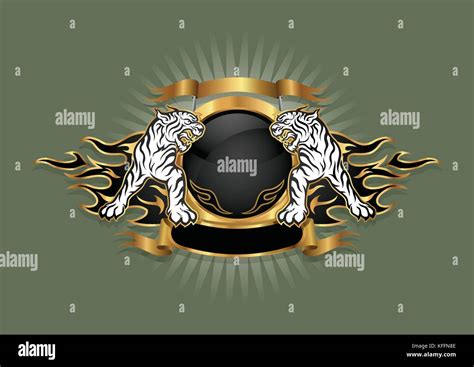 Tiger emblem. Vector illustrations Stock Vector Image & Art - Alamy