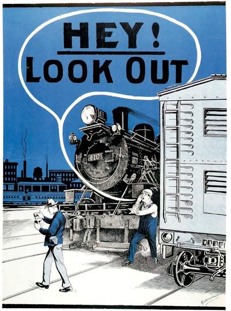 Vintage railroad safety poster | We Heart Trains | Pinterest | Safety ...