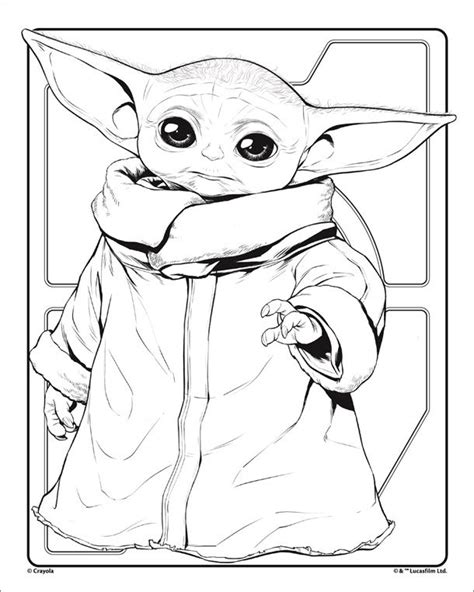 Baby Yoda Coloring Pages Easy – Kidsworksheetfun