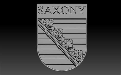 Coat of Arms SAXONY 3D print model2 3D model 3D printable | CGTrader