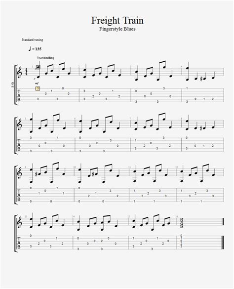 Freight Train – TAB – Fingerstyle Blues - LearnGuitarInLondon.com ...