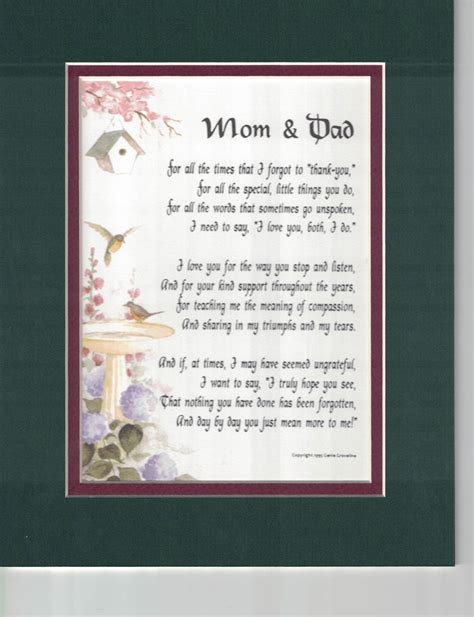 Mom and dad gift mom dad poem-parent gift-parents poem-mom | Etsy