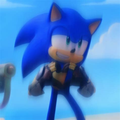 sonic the hedgehog standing in front of a blue sky