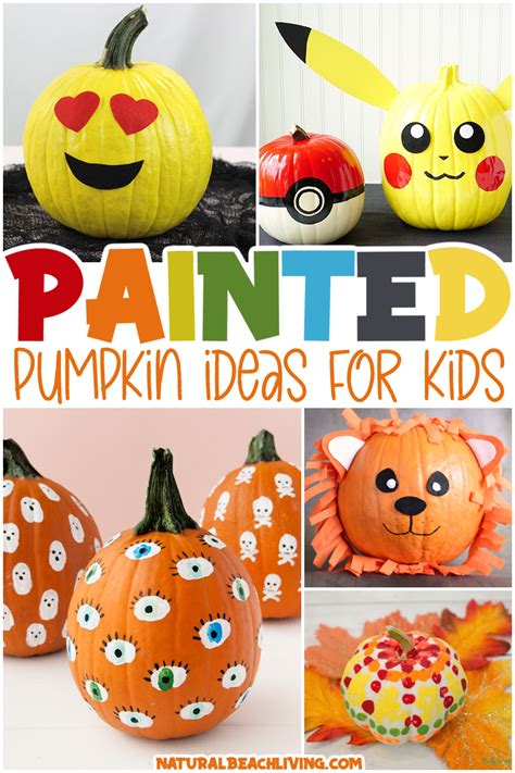 30+ Painted Pumpkin Ideas for Kids - Natural Beach Living