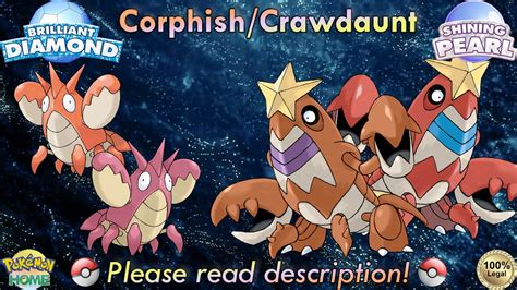 Shiny/non-shiny Corphish/crawdaunt 6IV Brilliant - Etsy