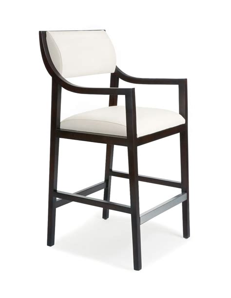 White Leather Bar Stools With Arms - Odditieszone