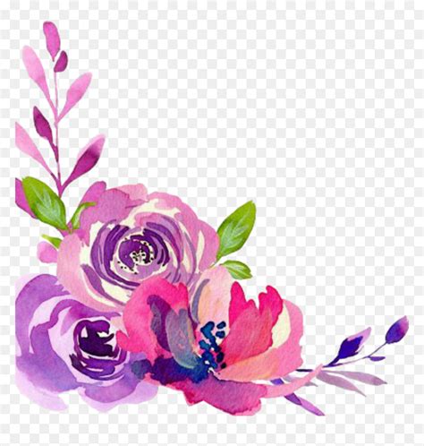 Purple Water Color Flowers Png - 1160x772 purple amp pink watercolor ...