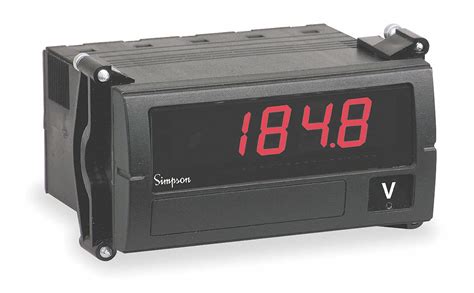 SIMPSON ELECTRIC, DC Volt, Fits 1/8 DIN, Digital Panel Meter - 2T862|F35-1-14-0 - Grainger