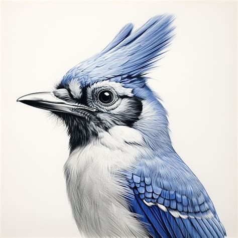 Blue Jay Printable Bird Image, Commercial Wildlife Photo for Sticker ...