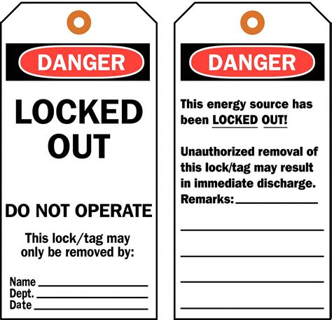 Lockout Tagout Tags Printable | Images and Photos finder