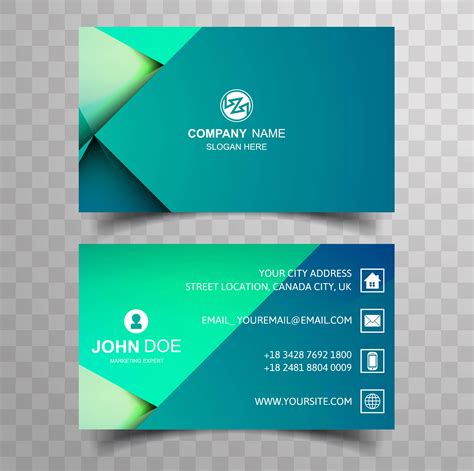 Creative and clean double sided business card colorful template 245040 Vector Art at Vecteezy