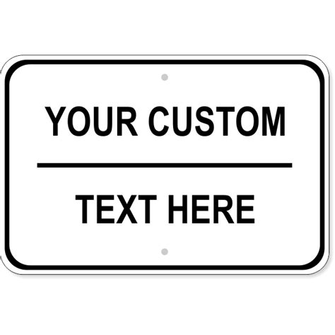 Custom Text Wide Sign - Custom Signs