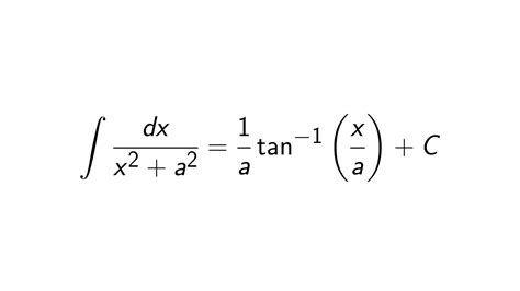 Integral of 1/(x^2 + a^2) | Full Solution - Epsilonify