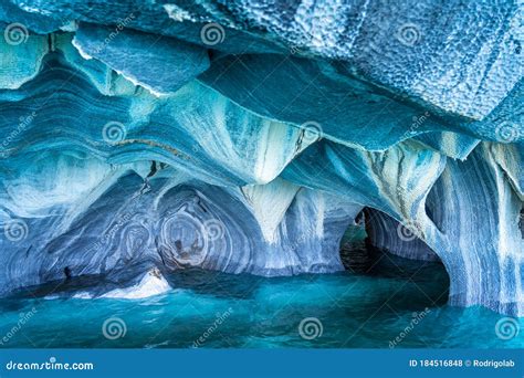 Marble Caves Capillas Del Marmol, General Carrera Lake, Landscape Of ...