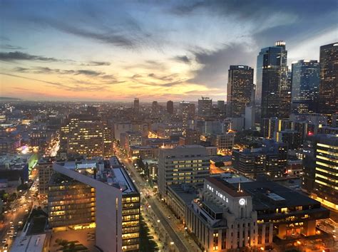 Downtown Los Angeles looking South from the top of City Hall ...