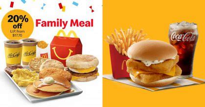 McDonald's has 20% OFF Breakfast Family Meal and $6 Double Filet-O-Fish ...