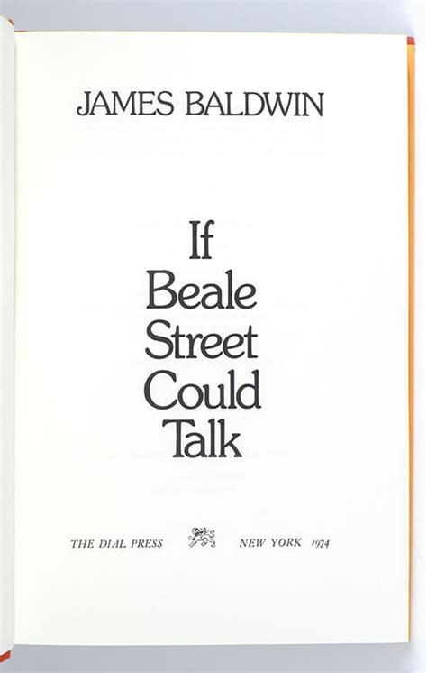 If Beale Street Could Talk James Baldwin First Edition Signed