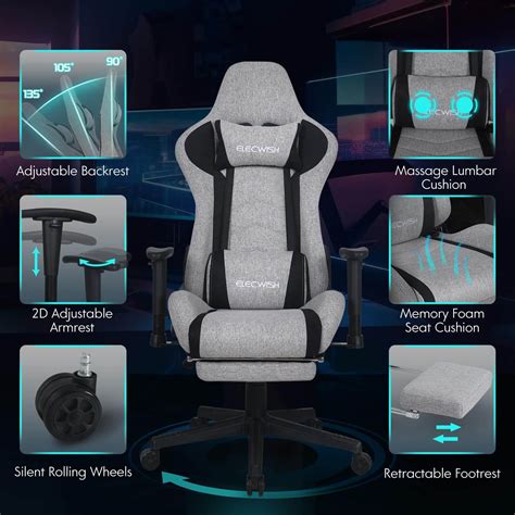 Gaming Chair with Massage Lumbar Support OC121