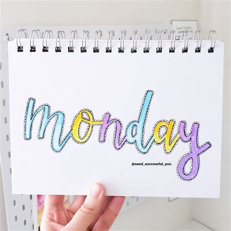 Monday 🌷 #lettering #art | Lettering, English phrases, Bullet journal