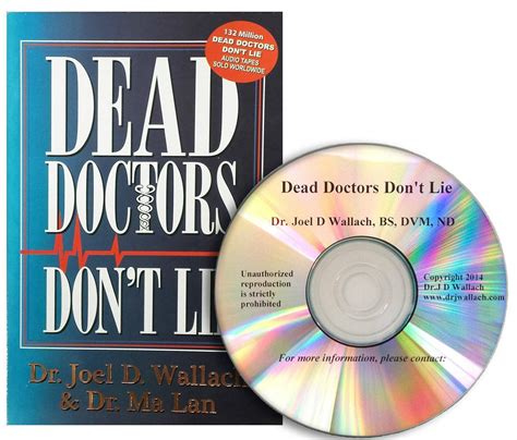 DEAD DOCTORS DON"T LIE Book By Dr. Joel Wallach with FREE CD Fast Birth ...