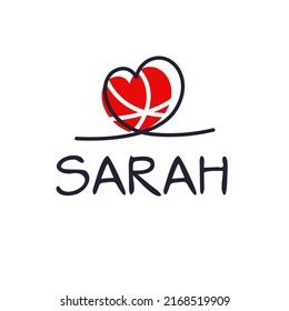 Sarah Calligraphy Female Name Vector Illustration Stock Vector (Royalty Free) 2168519909 ...