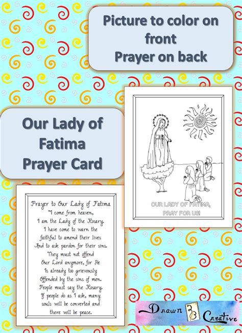 Printable Our Lady of Fatima Prayer Cards - Drawn2BCreative