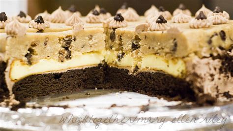 Chocolate Chip Cookie Dough Devil’s Food Cheesecake