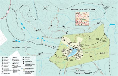 Parker Dam State Park Map - Penfield PA 15849-9799 • mappery